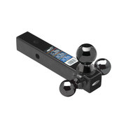 Draw-Tite TRI-BALL BALL MOUNT, 2IN SQ SOLID SHANK W/BLACK 1-7/8IN, 2IN & 2-5/16I 80791